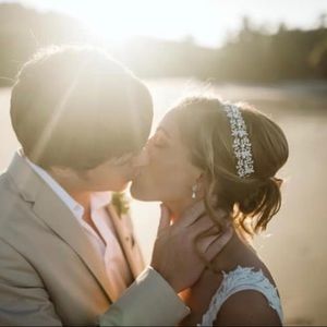 Swarovski crystal ivory pearl Hairpiece Comb Hair piece